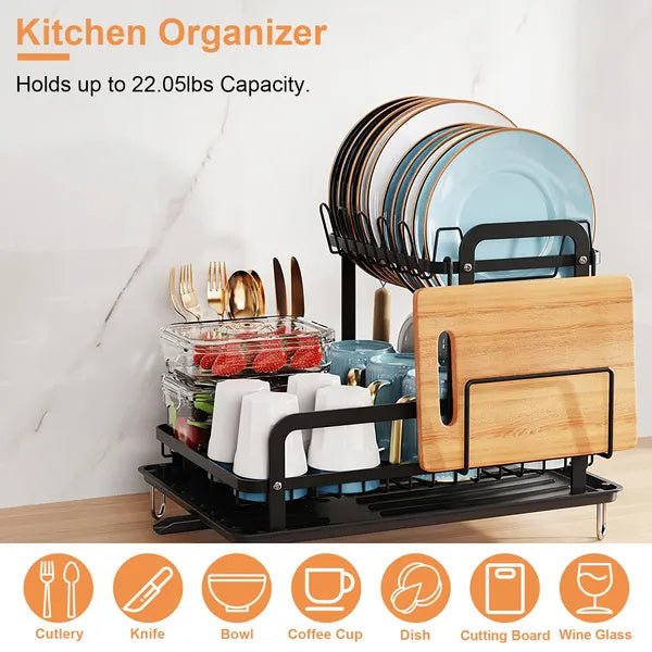 2-Tier Space-Saving Dish Rack