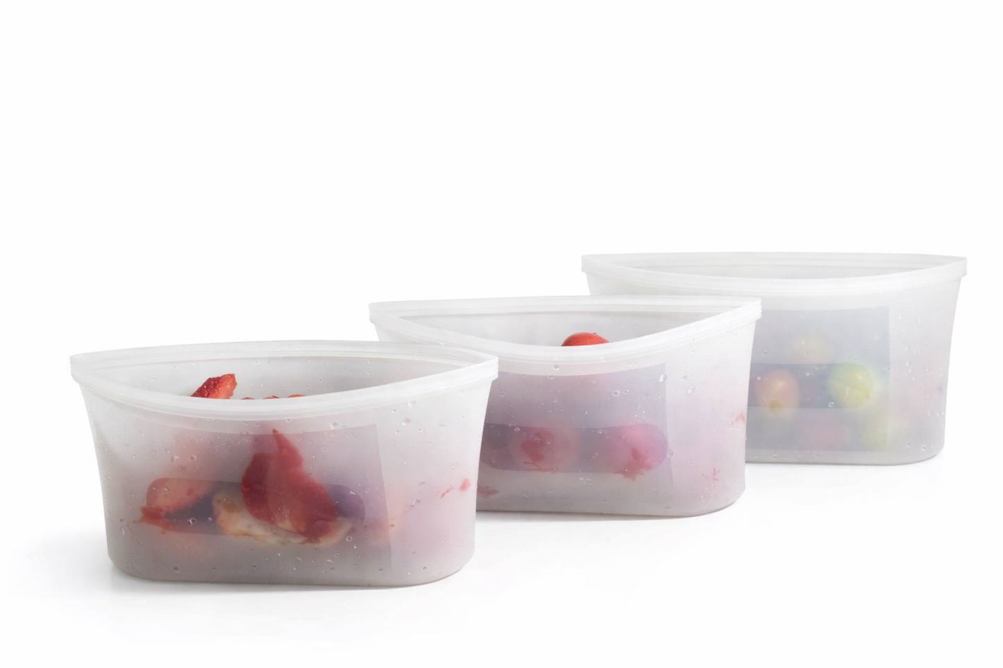3pcs Reusable Silicone Food Storage Bags – Eco-Friendly, Stand-Up, Leakproof