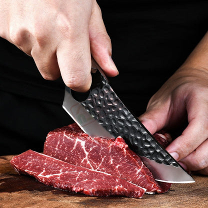 hand-forged butcher knife