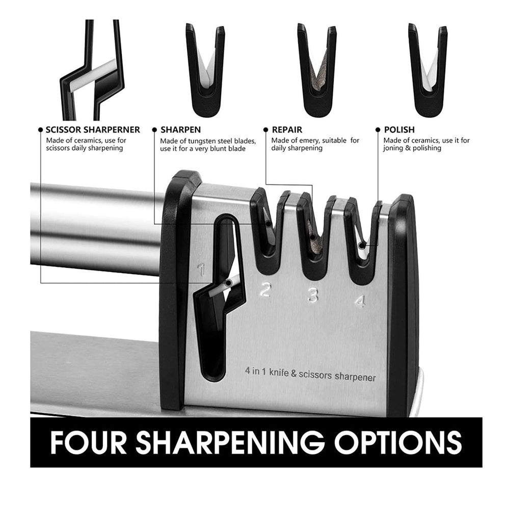 4-in-1 Kitchen Knife & Scissor Sharpening Tool