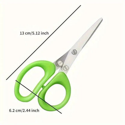 5-Layer Herb & Vegetable Scissors – Stainless Steel Multi-Blade Kitchen Shears for Scallions, Herbs, Spices, and Garnish Cutting