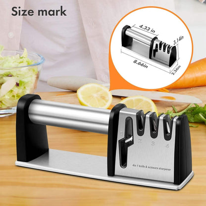 4-in-1 Kitchen Knife & Scissor Sharpening Tool