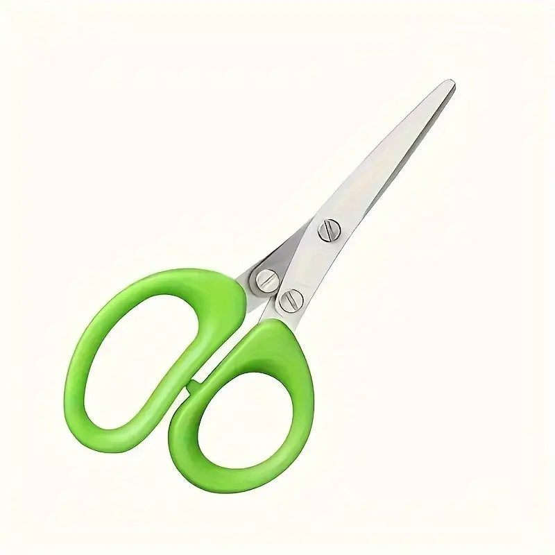 5-Layer Herb & Vegetable Scissors – Stainless Steel Multi-Blade Kitchen Shears for Scallions, Herbs, Spices, and Garnish Cutting