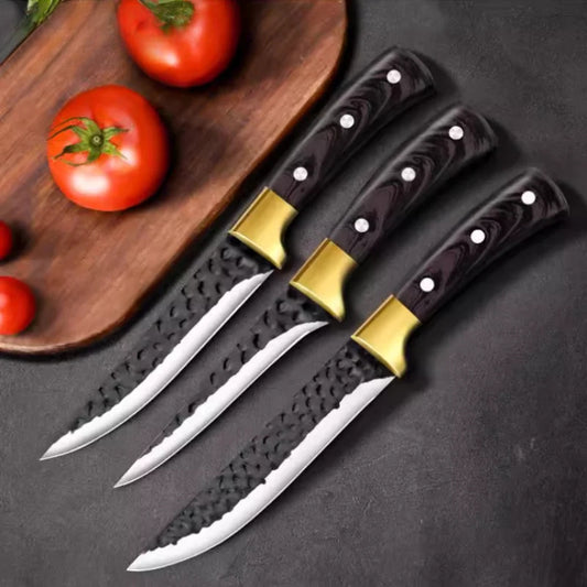 A01 Precision Cutting 3-Piece Knife Set – Ergonomic Design for Effortless Slicing & Carving