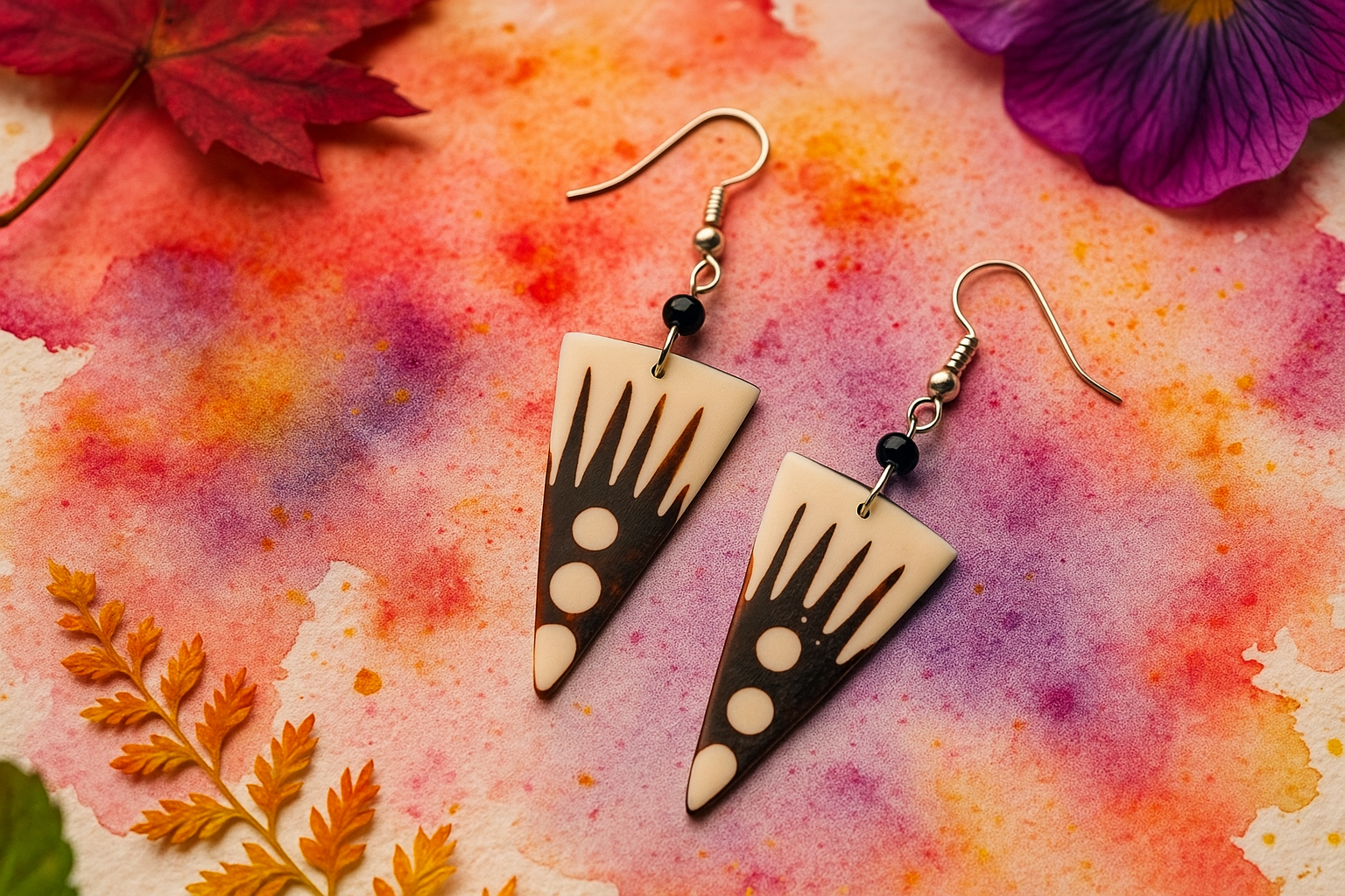 Handcrafted Geometric Statement Earrings
