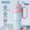 Gradient Dual-Drink Thermo Cup – 780ml Stainless Steel with Straw & Lid