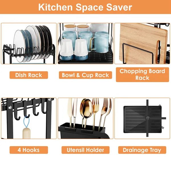 2-Tier Space-Saving Dish Rack