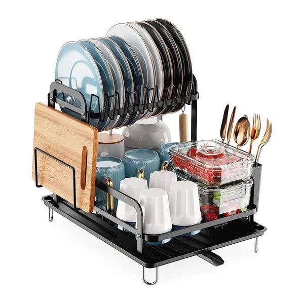 2-Tier Space-Saving Dish Rack