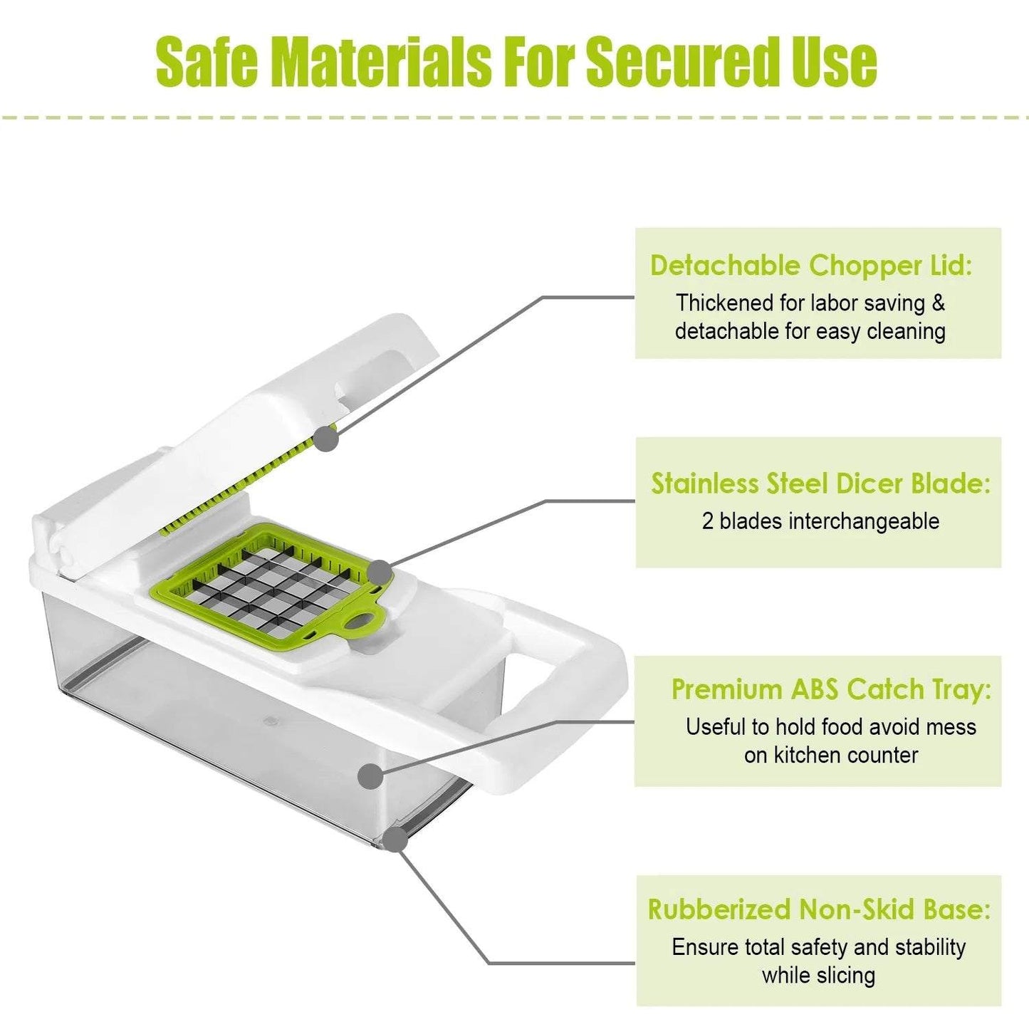 Multi-Slicer 12-in-1 Vegetable Slicer, Professional Food Slicer With Container