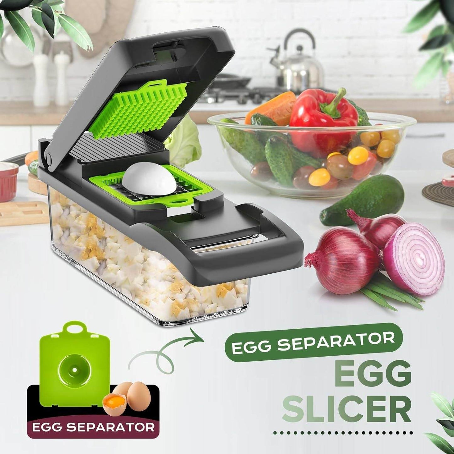 Multi-Slicer 16-in-1 Vegetable Slicer, Professional Food Slicer With Container
