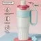 Gradient Dual-Drink Thermo Cup – 780ml Stainless Steel with Straw & Lid