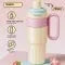 Gradient Dual-Drink Thermo Cup – 780ml Stainless Steel with Straw & Lid